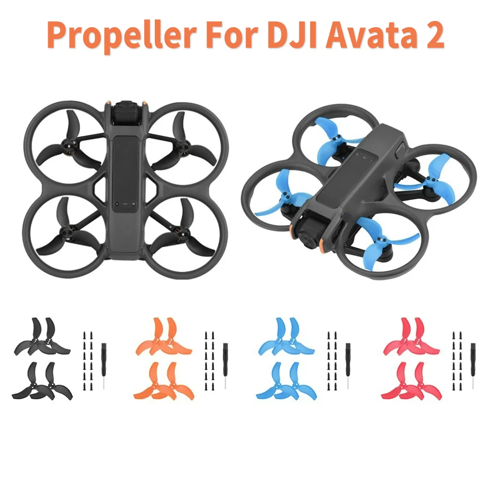 4pcs DJI Avata 2 Propellers 3032S Replacement Drone Propeller Blade Kit DJI Avata 2 Drone Accessories Low Noise Wings