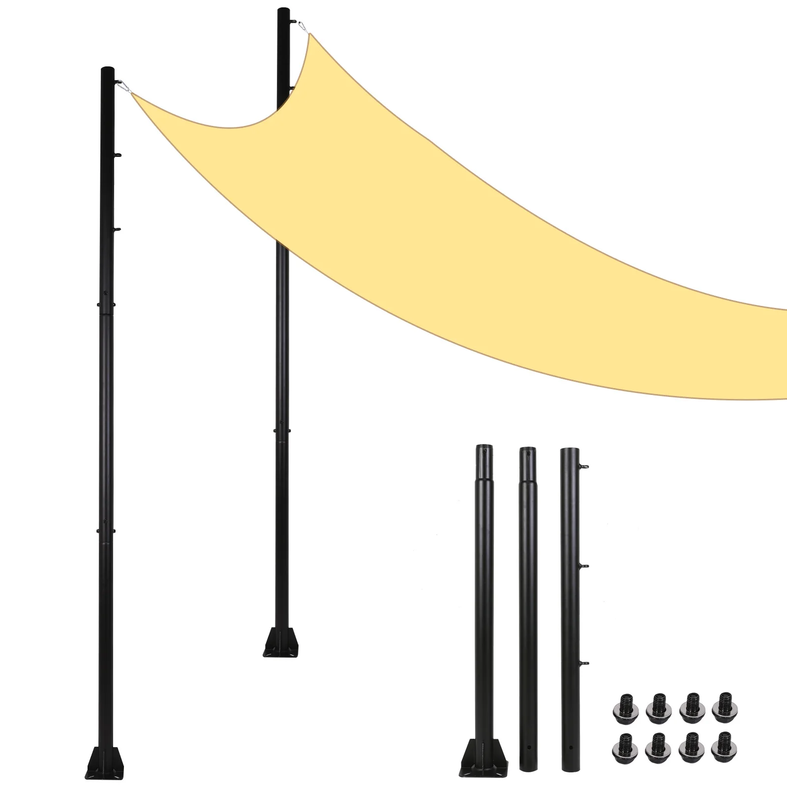 Metal Outdoor Sun Shade Poles for Patio Garden