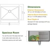 Top mount Kitchen Sink Drop-in, Farmhouse Kitchen with Protector 18 Gauge, Workstation Sink 4