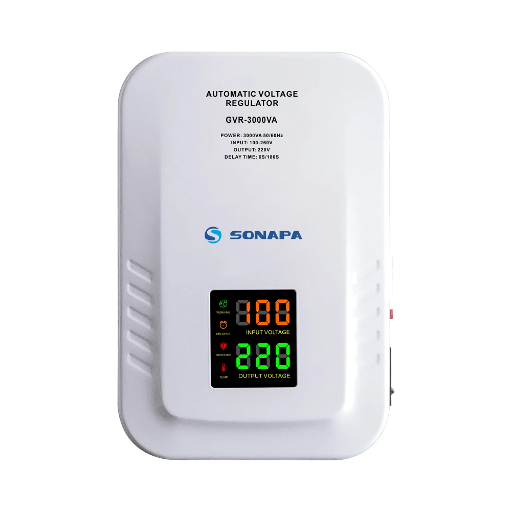 

3000va wall mounted 110V single phase automatic voltage stabilizer regulator protector for household appliance