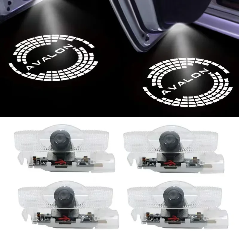 

2/4PCS Led Car Door Light Shadow Laser Projector Auto Welcome Light Atmasphere Decoration Emblem Lamp For AVALON 2005 -2022