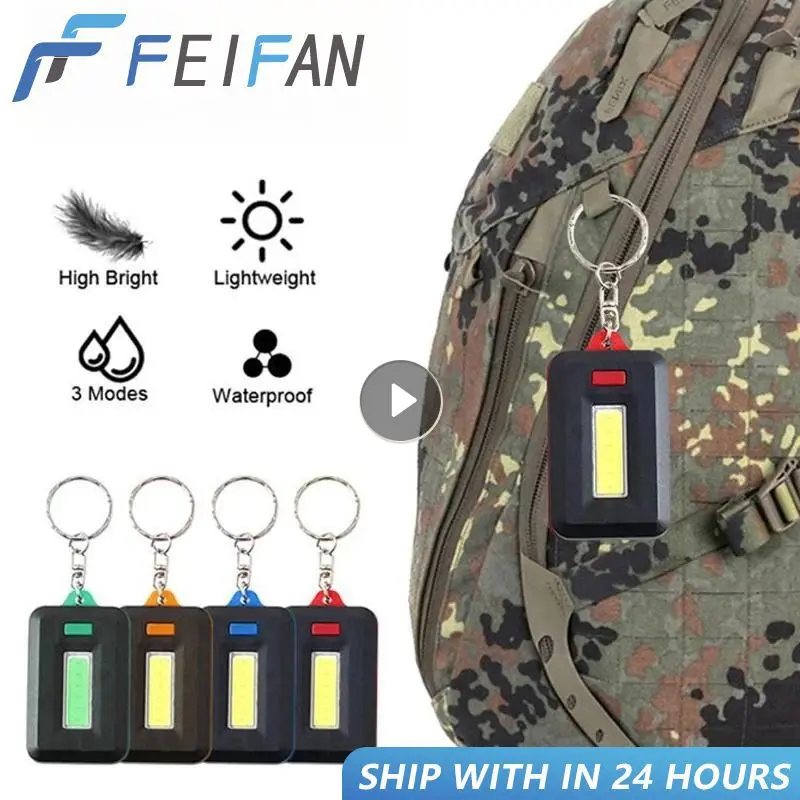 Torcia Multifunzionale Mini Led Work Light Cob Portachiavi Light Torcia Portatile Outdoor Camping Fishing Emergency Lightng