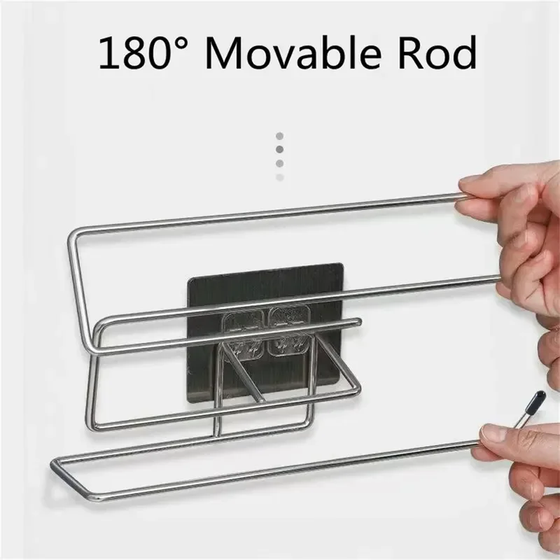 Kitchen paper towel stand glue toilet rack towel, hang tissue dispenser roll napkin cabinet storage accessories, 2 pieces 3 Kitchen paper towel stand glue toilet rack towel, hang tissue dispenser roll napkin cabinet storage accessories, 2 pieces 3