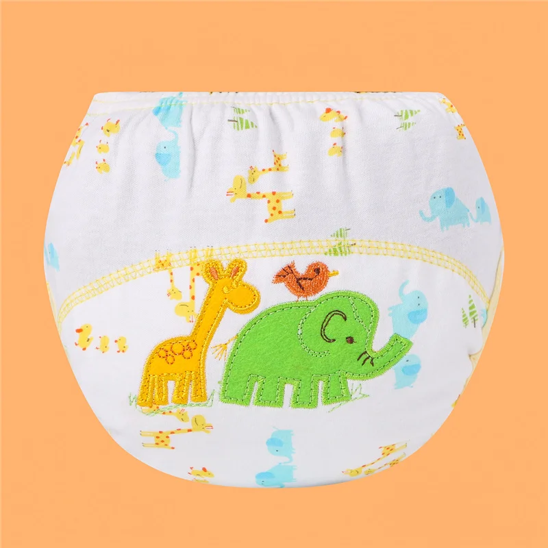 Baby Training Pants Cloth Diapers Reusable Cotton Printed Washable Infants Children Underwear Nappy