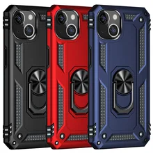 

Shockproof Armor Kickstand Phone Case for iPhone 13 12 Mini 11 Pro XR Xs Max X SE 7 8 6S Plus Finger Magnetic Ring Holder Cover
