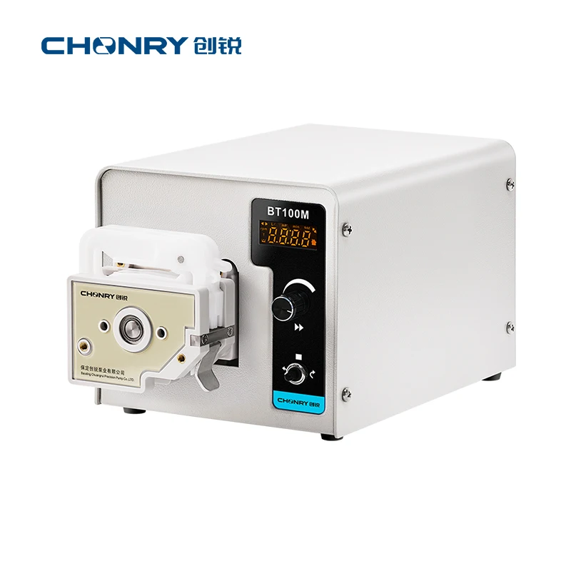 CHONRY 디지털 연동 펌프, 실험실 BT100M 용 액체 정밀 정량 펌프, 110V, 220V, 최대 유량, 380 ml/min