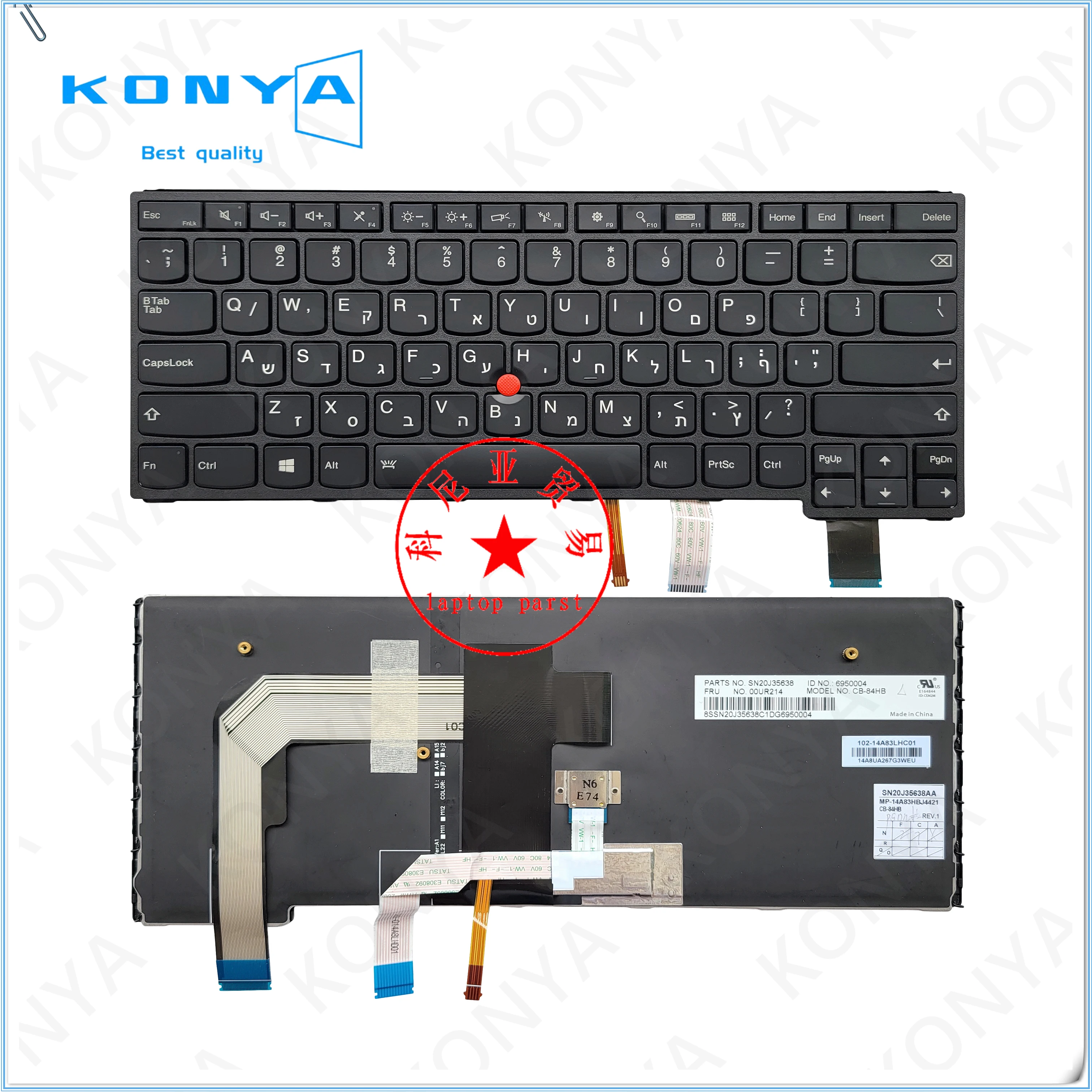 

New Original For Lenovo ThinkPad S3 Yoga 14 Yoga 460 P40 Yoga Series Laptop Built-in Backlit Keyboard 00UR214 SN20J35638