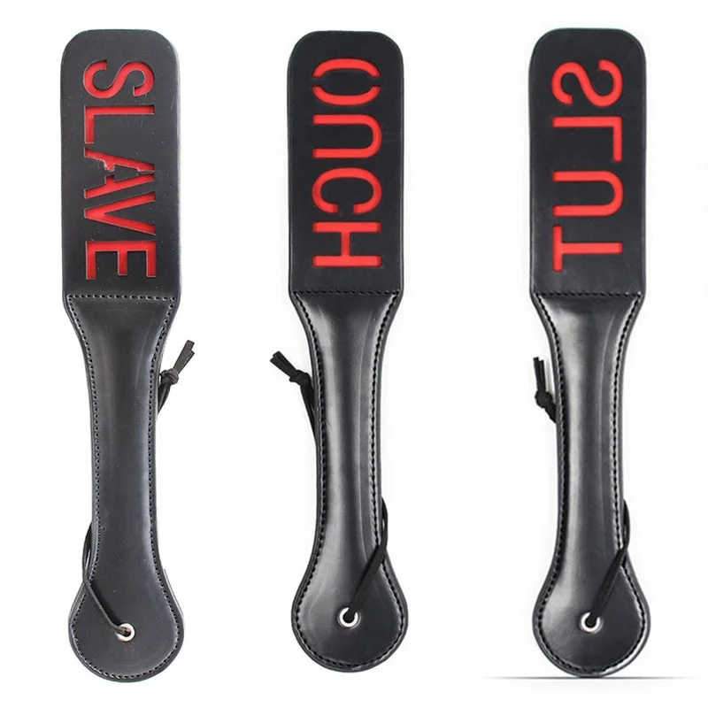 Bit Slut Sex & Mischief Heart Slapper Paddle Whips Fantasy Flogger Cosplay Slave BDSM Toys for Couples Bondage Leather Spank |