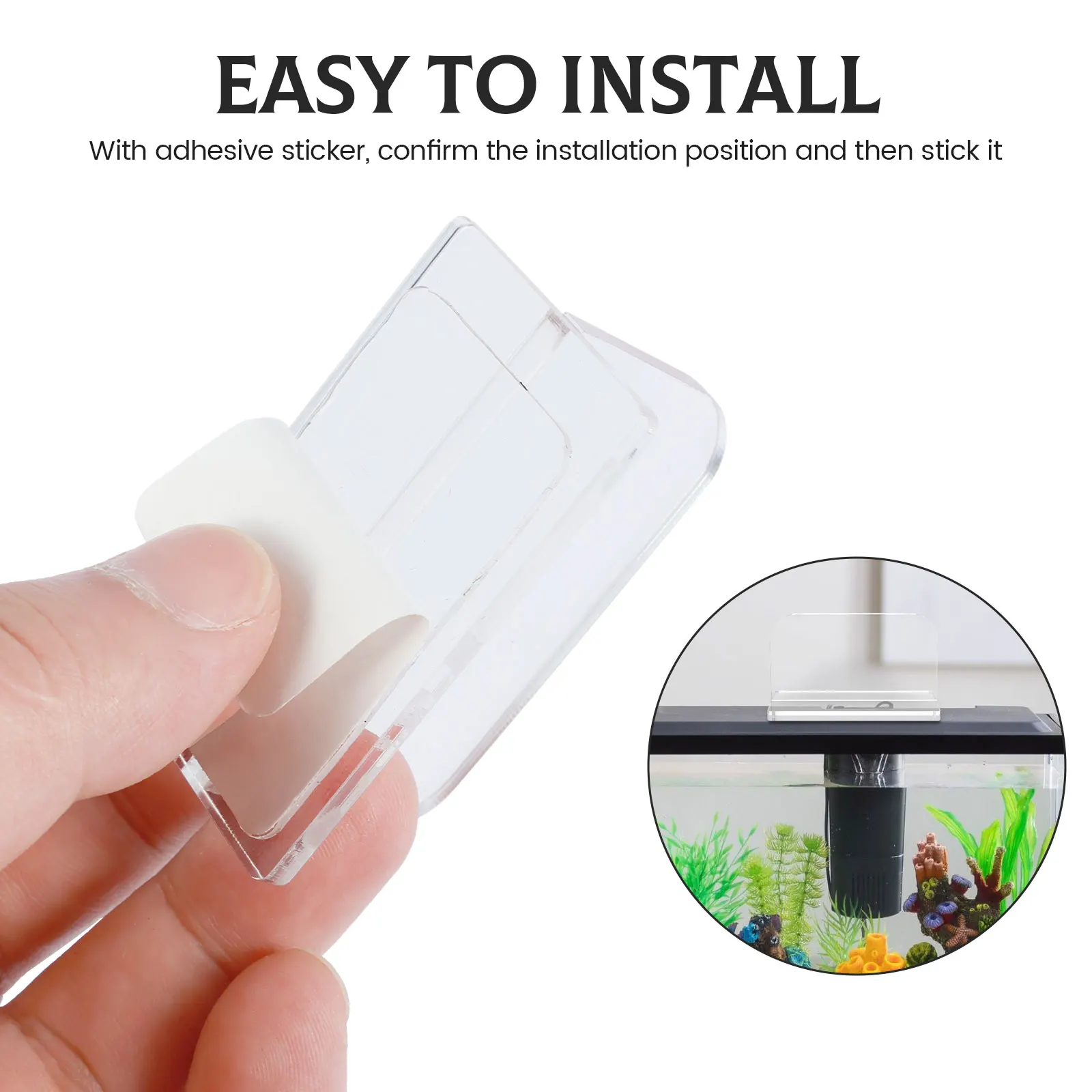 4Pcs Aquarium Lid Handle Acrylic Fish Tank Cover Handle Transparent Fish Tank Lid Adhesive Replacement