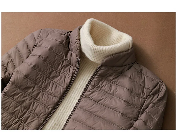 SEDUTMO Long Duck Down Jackets Women Ultra Light Coat Winter Casual Black Thin Autumn Parkas ED2085