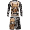 Kids Bjj Rashguard Jiu  T-shirt+Pant KickBoxing Sets Boy Gym Children Muay Thai Shorts MMA Clothing Compression Tights 6