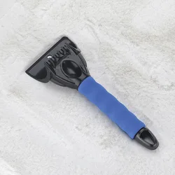 Ultimate Car Winter Snow Removal Tool - Ice Scraper & Shovel for Windshield and Auto Defrosting (Blue)