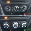 3Pcs Aluminum Alloy Car AC Knob for Mazda 3 M3 2004 - 2013 Air Conditioning Heater Control Switch Button Knobs Accessories 3