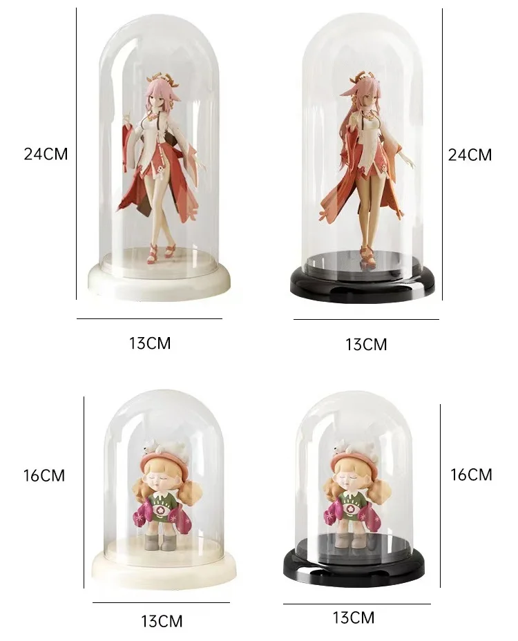 Flower Cover With Base Acrylic Display Case For Succulent Plants Home Decor DIY Dustproof Case Anime Genshin Impact Stand Figures Gift acrylic display case glass dome vase