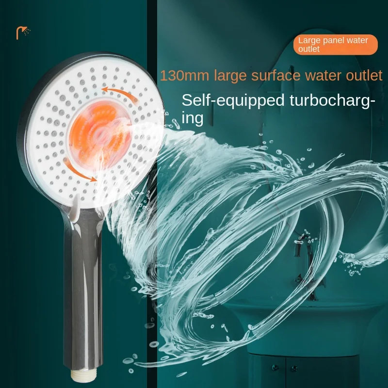 

Round Shower Nozzle Large Portable Shower Heater Strong Turbine Super Wide Screen Shower Head Nozzle