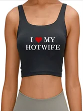 

I love my hot wife printing crop top fun adult flirty sexy regatta