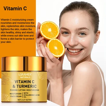 Curcuma Vitamina C Crema per il viso Retinolo Idratante Rassodante Ialuronico Schiarente Riparatore Liscio Cura della pelle Creme sbiancanti 1