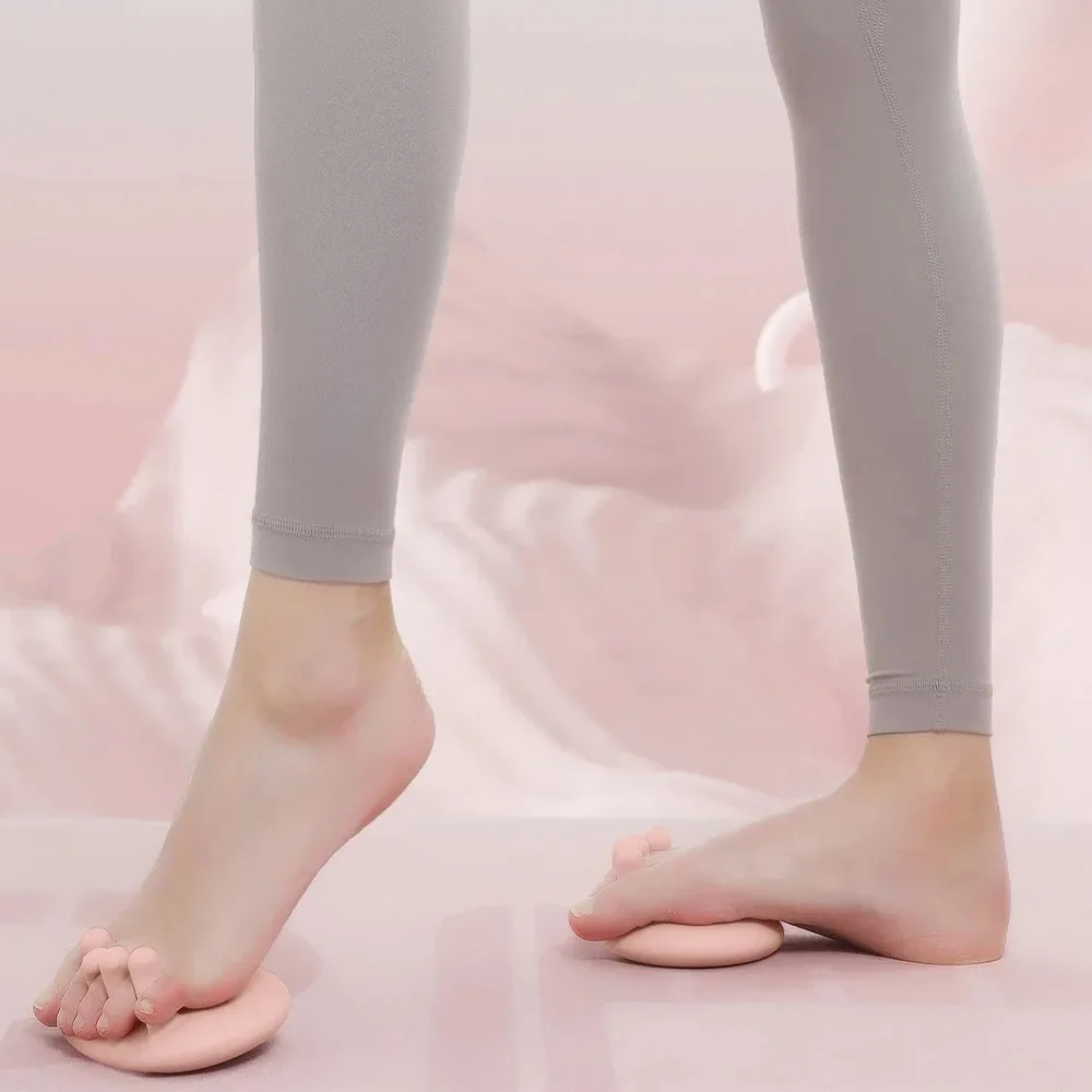 Foot Bow Trainer, Yoga Exercise, Toe Splices, Pink/Blue Valgus Thumb Corrector, Strength Training, Portable Foot Bow Trainer