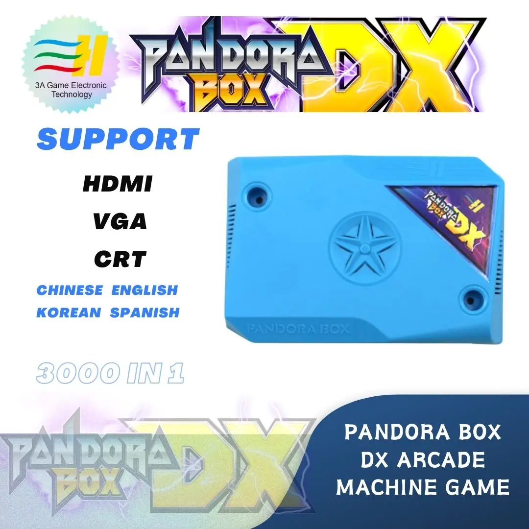 판도라 박스 Dx 아케이드 머신 게임 3000 인 1 아케이드 버전 3D 잠마 메인보드, 지지대 CRT VGA HDMI 출력 아케이드