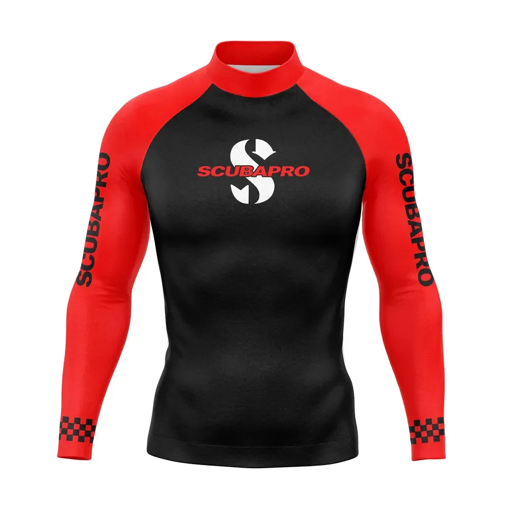 Rash Guard Mens Long Sleeve Sun Protection Surf Shirt Quick Dry Breathable Swimming T-shirt