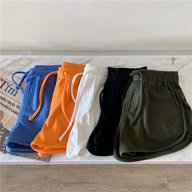 Korea Ulzzang plus size high waist slim loose shorts Letter printing Vintage women shorts casual fashion punk new hip-hop shorts cotton shorts