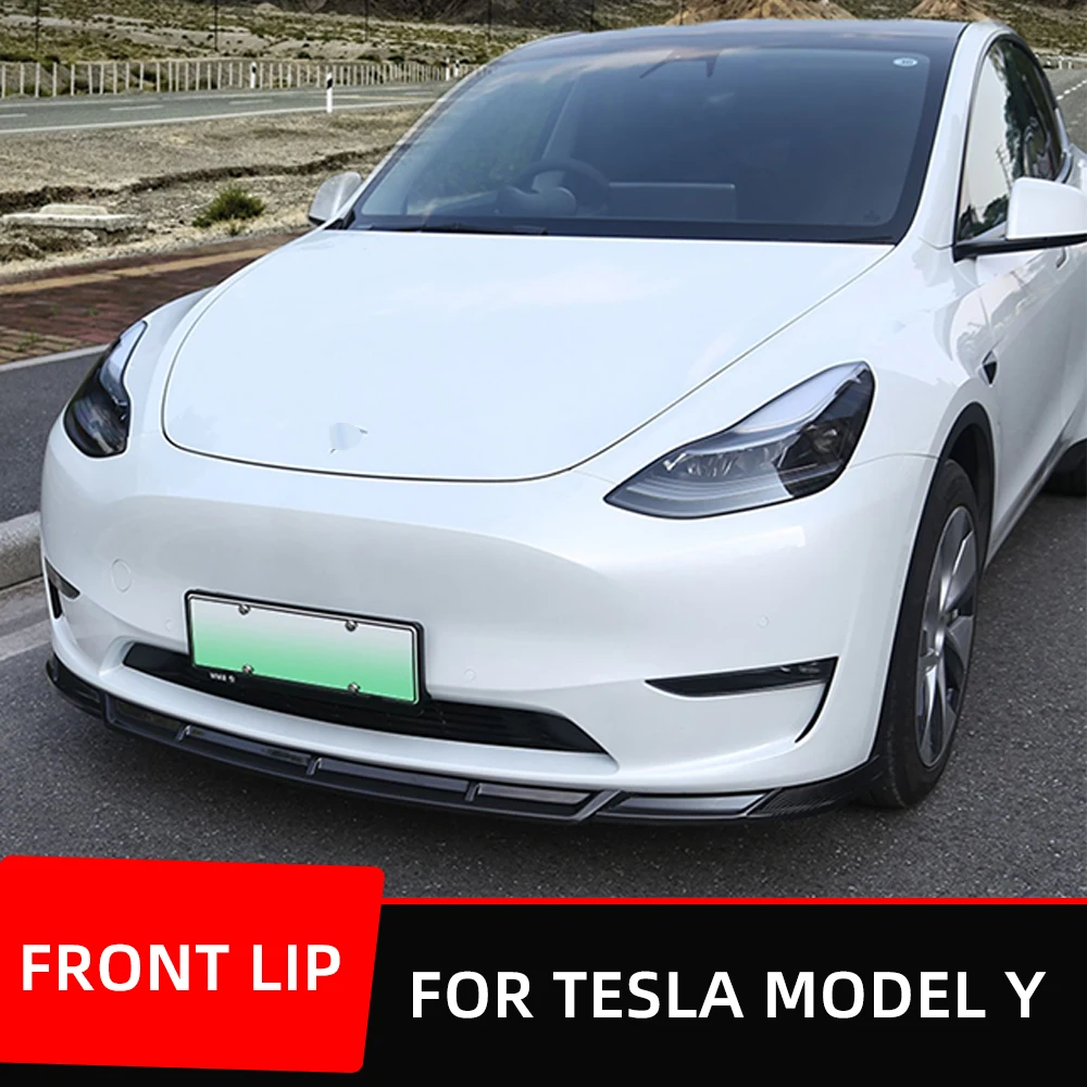 

Сплиттер для переднего бампера Tesla Model Y 2019 20 21 22 23, диффузор для губ, комплект для тюнинга внешних аксессуаров