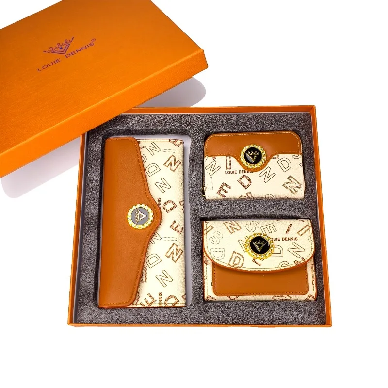 Nuovo! Set portafoglio da 3 pezzi: portacarte e portamonete da donna, elegante confezione regalo - immagine 4