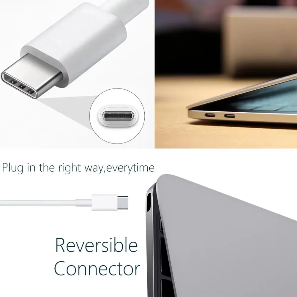 61W 87W 96W 118W USB-C Laptop Power Adapter Type-C PD Charger For Macbook 13 15-inch A1706 A1707 A1708 A1534 A1719 A214 iPad Pro — view 5