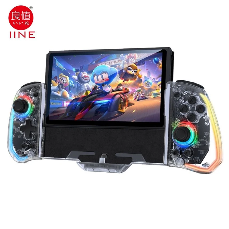 

IINE Switch Handheld Controller One-Piece Joypad Controller with Hall Effect Joystick Macro Setting for Nintendo Switch/OLED