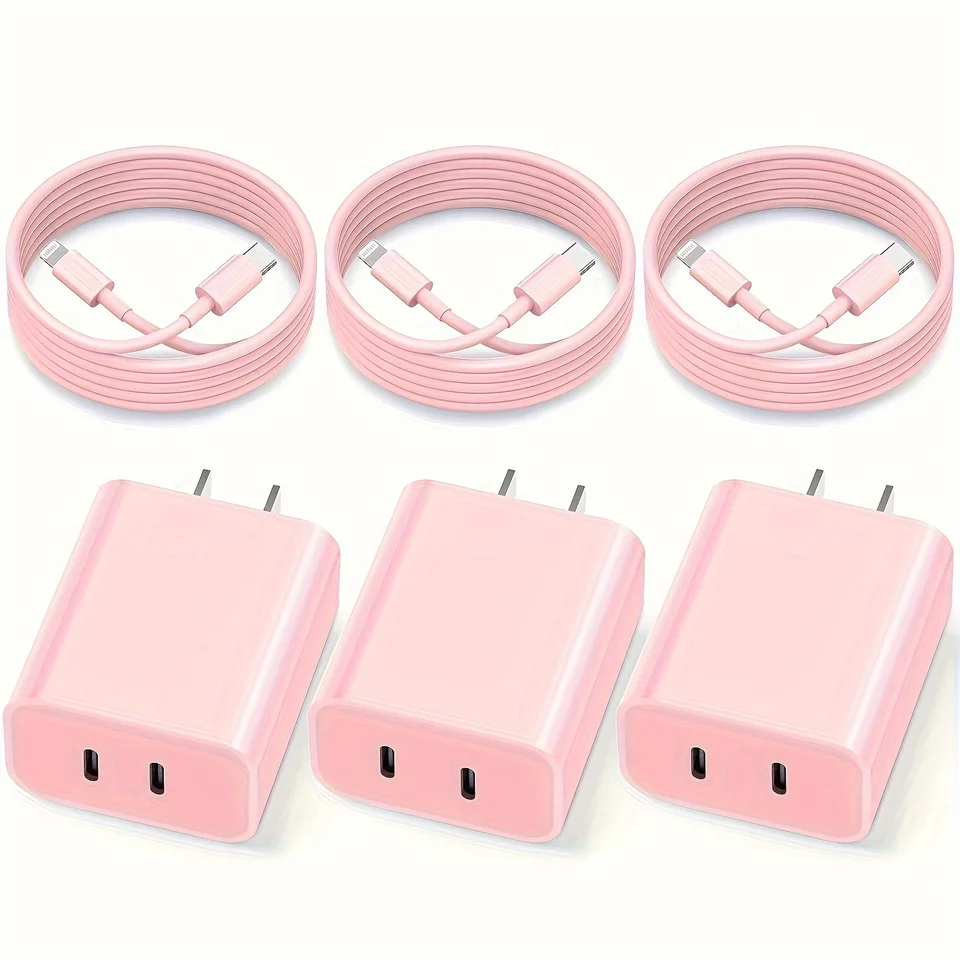 20W Dual Port USB C Charger with Lightning Cable