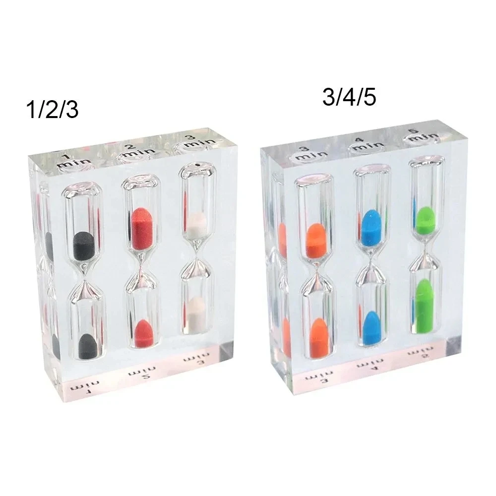 Sand Timer 1/2/3 Minute Colorful Acrylic Three-In-One 3+4+5 Minutes
