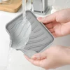 New Kitchen Sink Sponge Holder Silicone Soap Dish Bar Soap Holder Self Draining Anti-slip Storage Rack Bathroom Kitchen Supplies 3