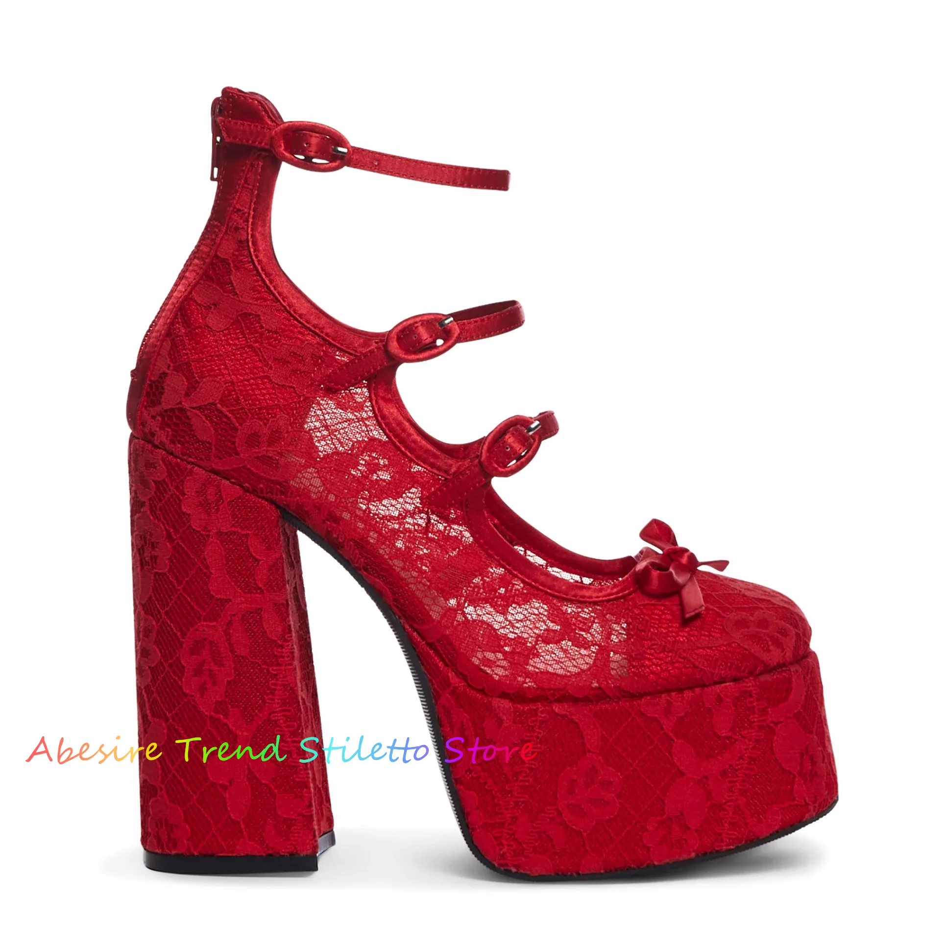 Sandalias De Tacón Grueso Con Punta Abierta Y Correa Cruzada Para Mujer Rosa Caliente 41 Perphy