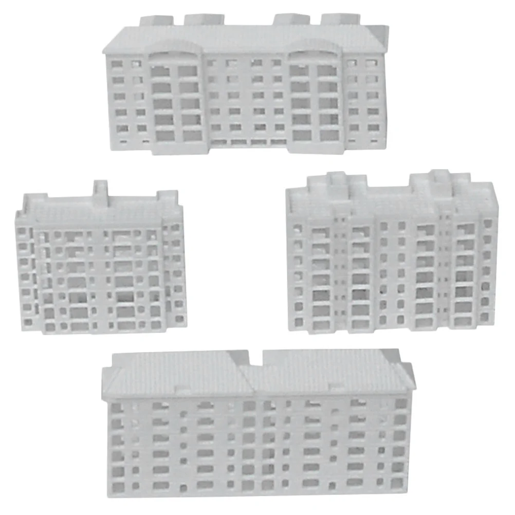 

4 Pcs Miniature Architectural Model Landscape Accessories Building Blocks House Apartment Decor DIY Buildings Plastic Ornament
