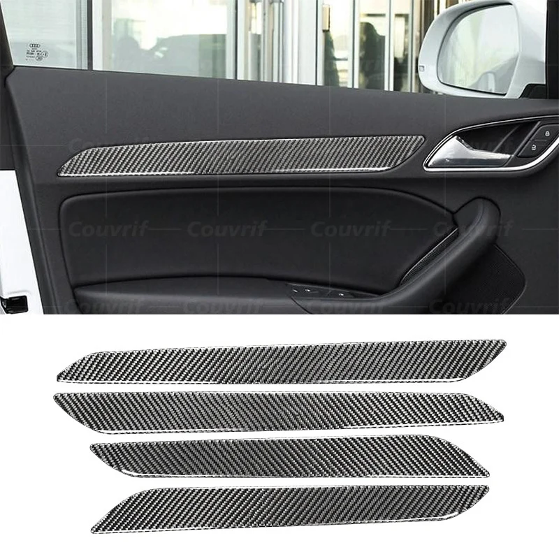 

Carbon Fiber Car Cover For Audi Q3 8U 2013-2018 Door Panel Trim Stickers Decoration Sticker Decal Cover Trim Auto Accessories