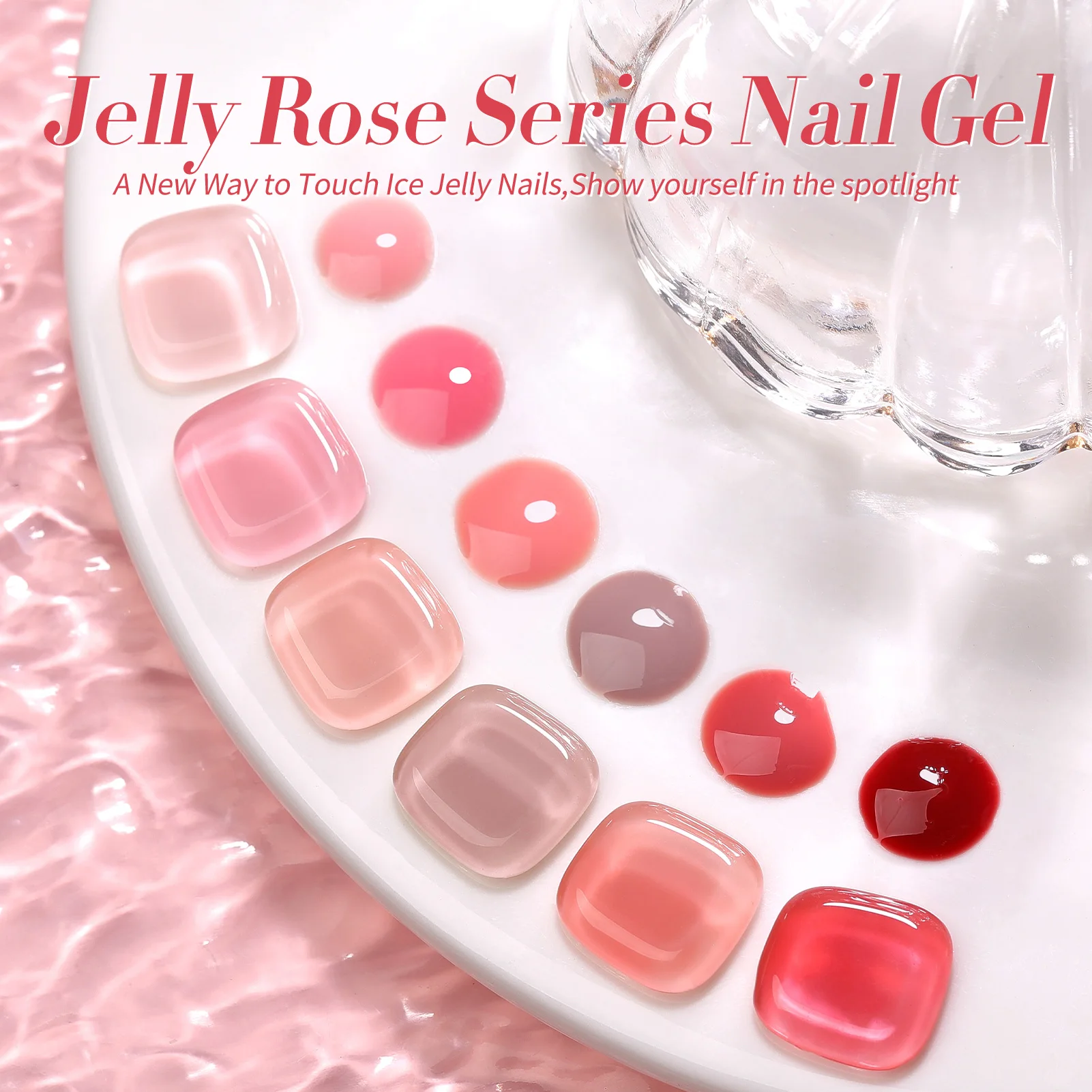 BORN PRETTY Milky Pink Jelly Nude Gel Nail Polish Set 6 Transparent Colors Sheer Gel Nail Kit for Salon and Nails DIY at Home 3