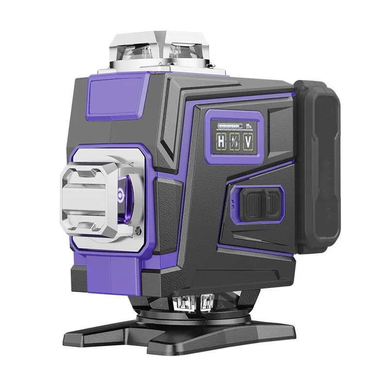 16/12 ライン 3D/4D レーザーレベル パープルライン セルフレベリング