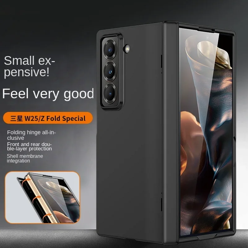 Deluxe Protective Case with Automatic Spring Hinge and Tempered Glass Film