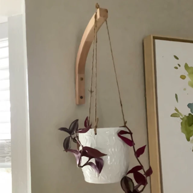 Növényi Fogas, Fali Ültetvények Beltéri Növényekhez, Fa Falra Szerelt Függő Növények, Kosárhorgok Lámpákhoz, 4 db - Image 2