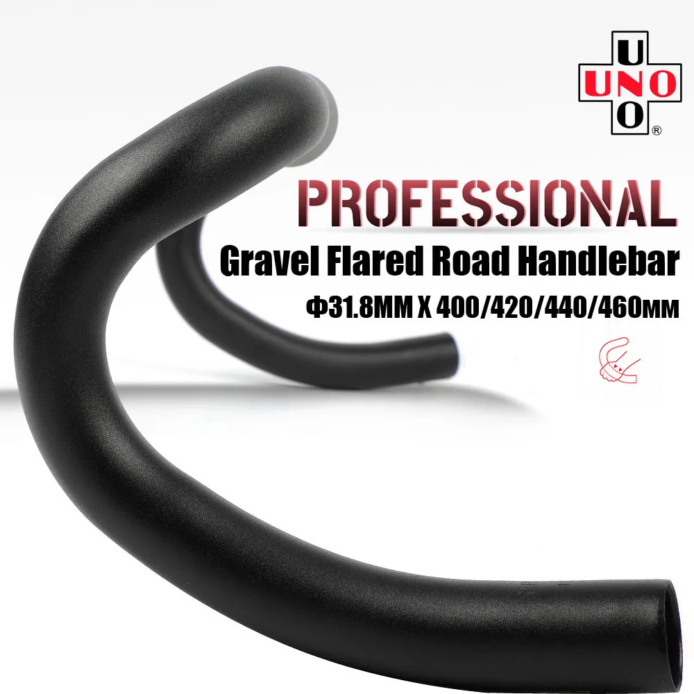 Guidon De Vélo Gravel/Route UNO Aluminium - 31,8 Mm - Angle 20° - Largeurs 400-460 Mm