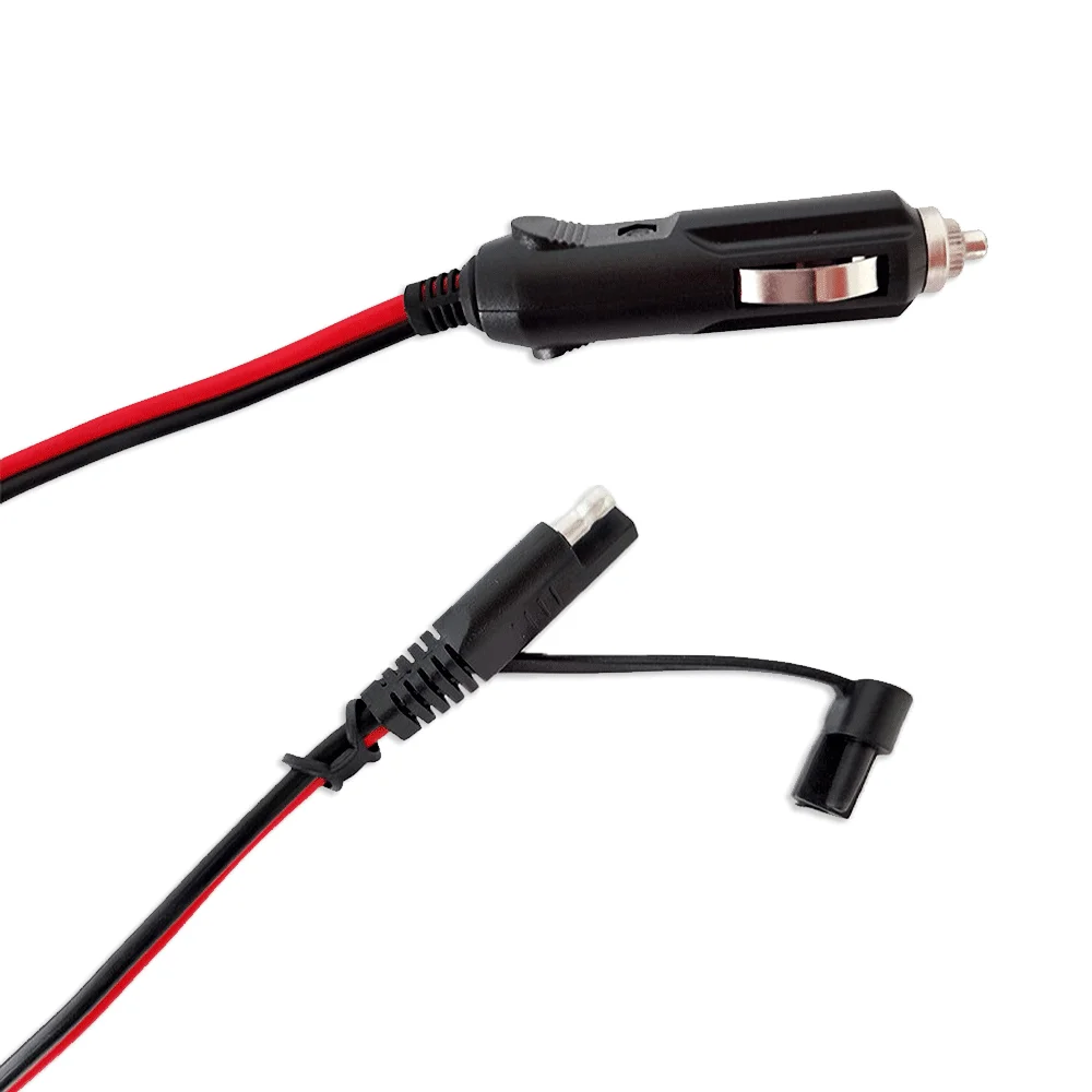 200cm Sae Plug to Cigarette Lighter Male Extension Cord 12V Car Power Cord Outdoor Portable Solar Generator Extension 18awg,extension cable,cigarette lighter adapter cable