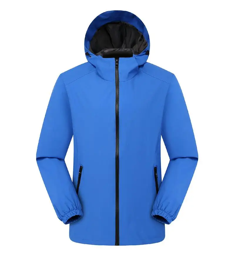 Autumn Winter Lightweight Men Jacket with Hood with Waterproof and Windproof Zipper Outdoor Fashion Men Sports Jacket DIY Logo 4