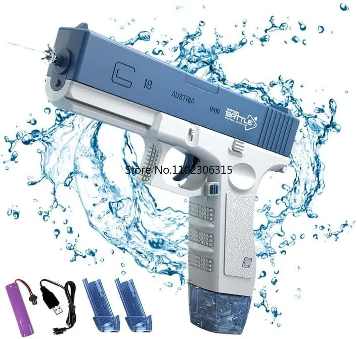 

Glock Electric Water Toy Gun Blaster Pistol High Capacity Airsoft Summer Toys Swimming Outdoor Game Weapon Pistola for Kids