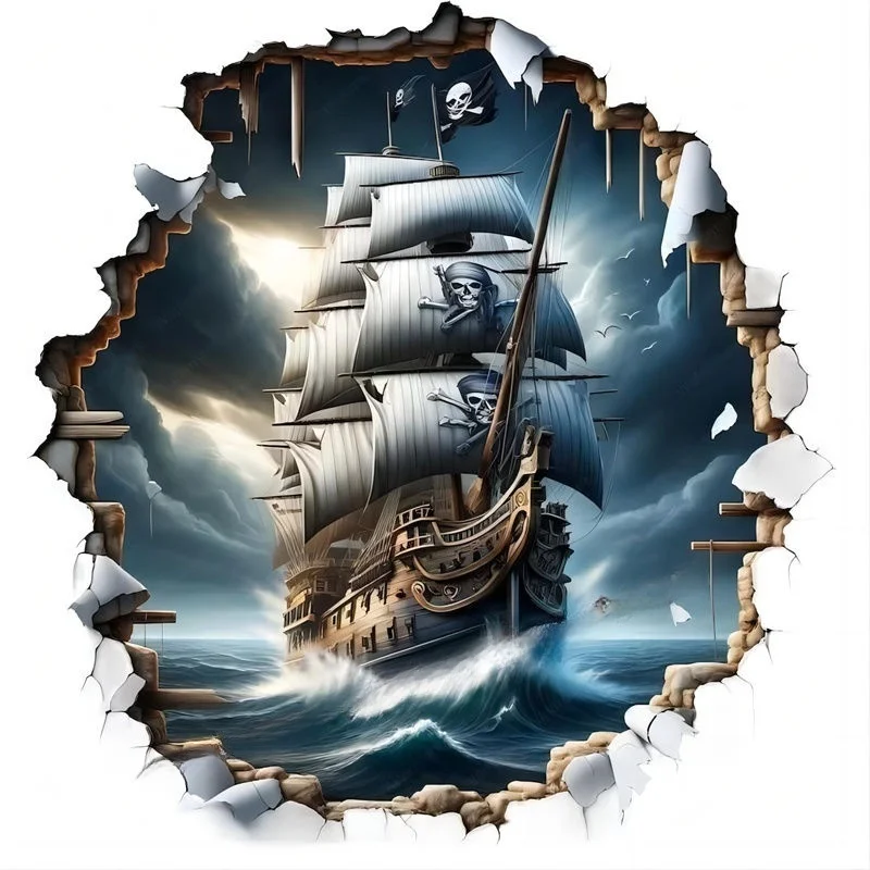 Wall Sticker Kids Room Background Home Decoration Mural Living Room Wallpaper Funny Decal Sailboat E46 wall stickers wall sticker