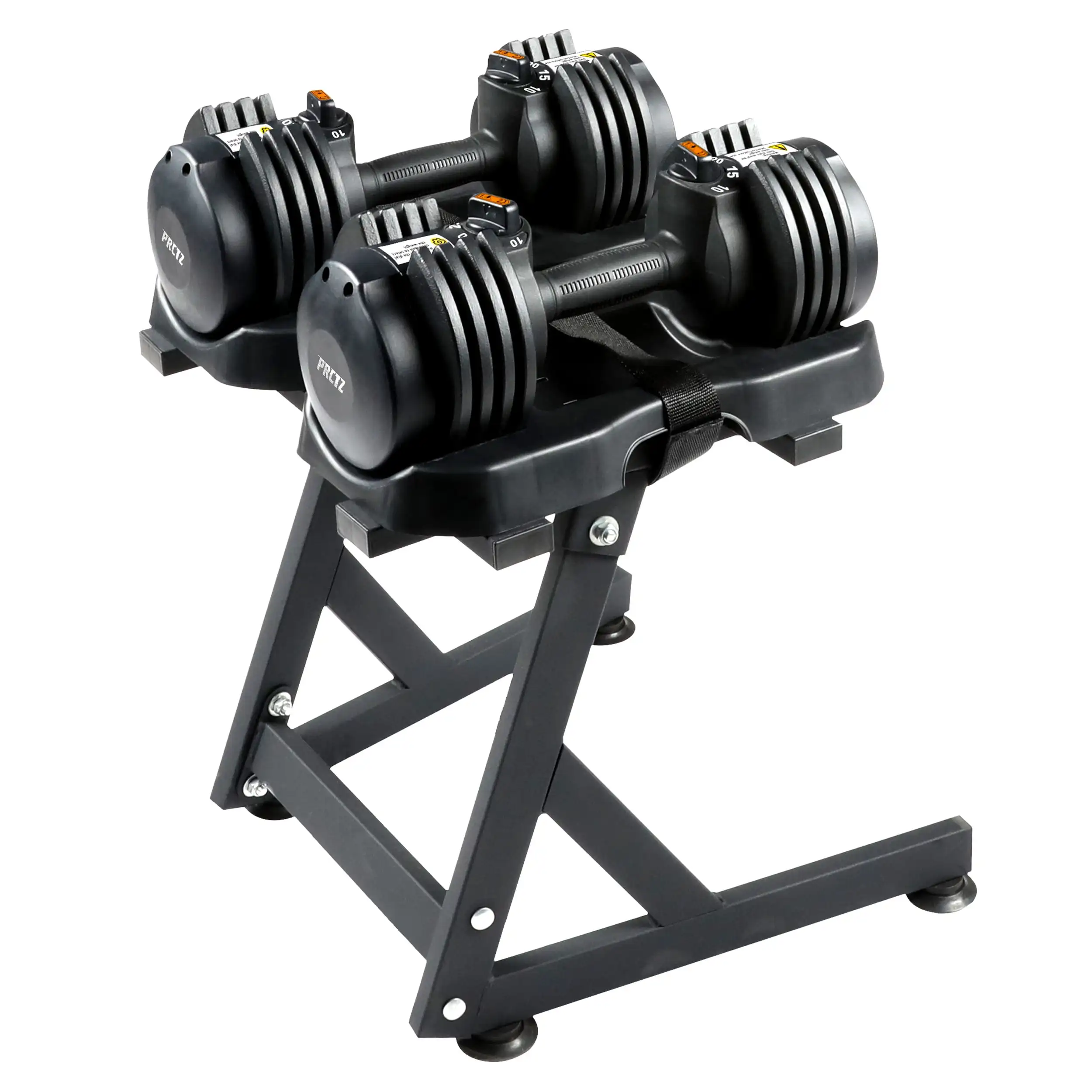 

PRCTZ, 10-30lb Quick Select Adjustable Dumbbell Pair with Dumbbell Stand Combo