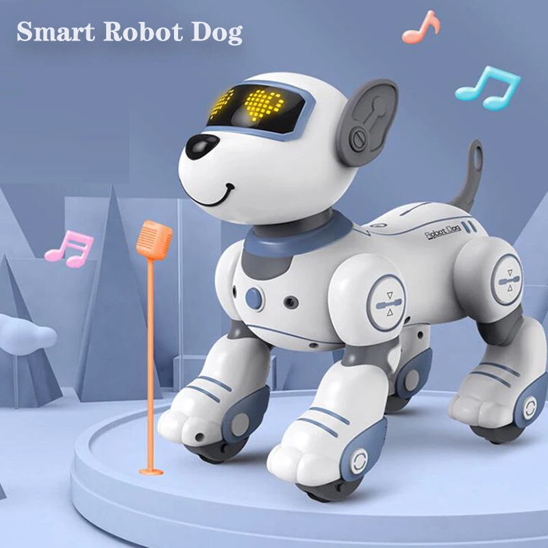 

New RC Robot Electronic Dog Stunt Dog Voice Command Programmable Touch-sense Music Song Robot Dog for Children's Toys Gift