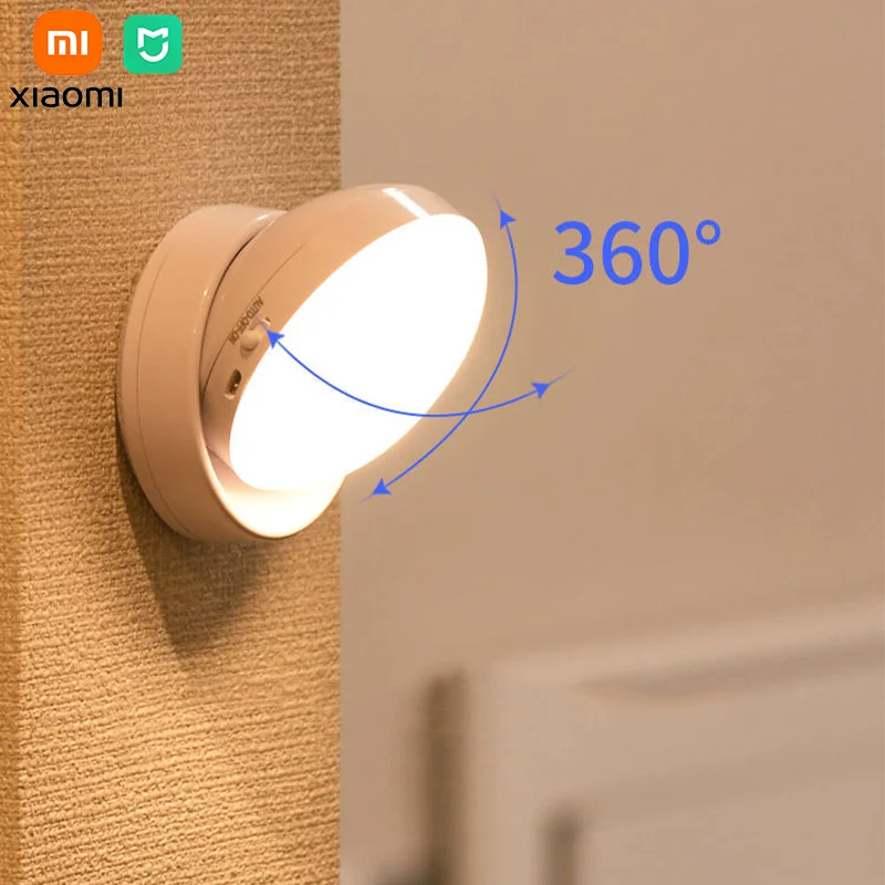 

Светодиодный ночник Xiaomi Mijia с USB-зарядкой, Круглый энергосберегающий светильник с датчиком движения, лампа для управления звуком/освещением в спальне, лампа для Кабинета