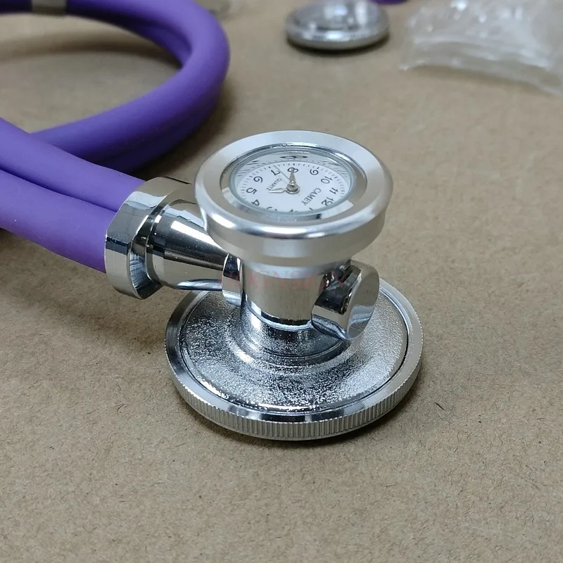 Doctor Medical Stethoscopes with Stethoscope Clock Heart Child Adult Professional Doctor Use Multi Purpose stetoscope dual head stethoscope,medical stethoscope