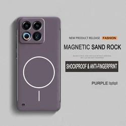 Magnetic Matte Frosted Frameless Phone Case with Magsafe Compatibility - OnePlus 8T (Purple)