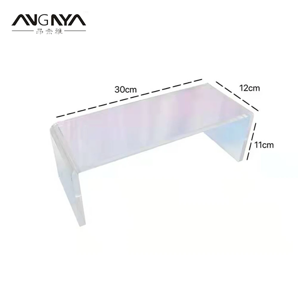 Hand Rest For Nails Hand Pillow Acrylic Cushion Holder Palm Rest For Nails Aurora Stripe Transparent Stand Manicure